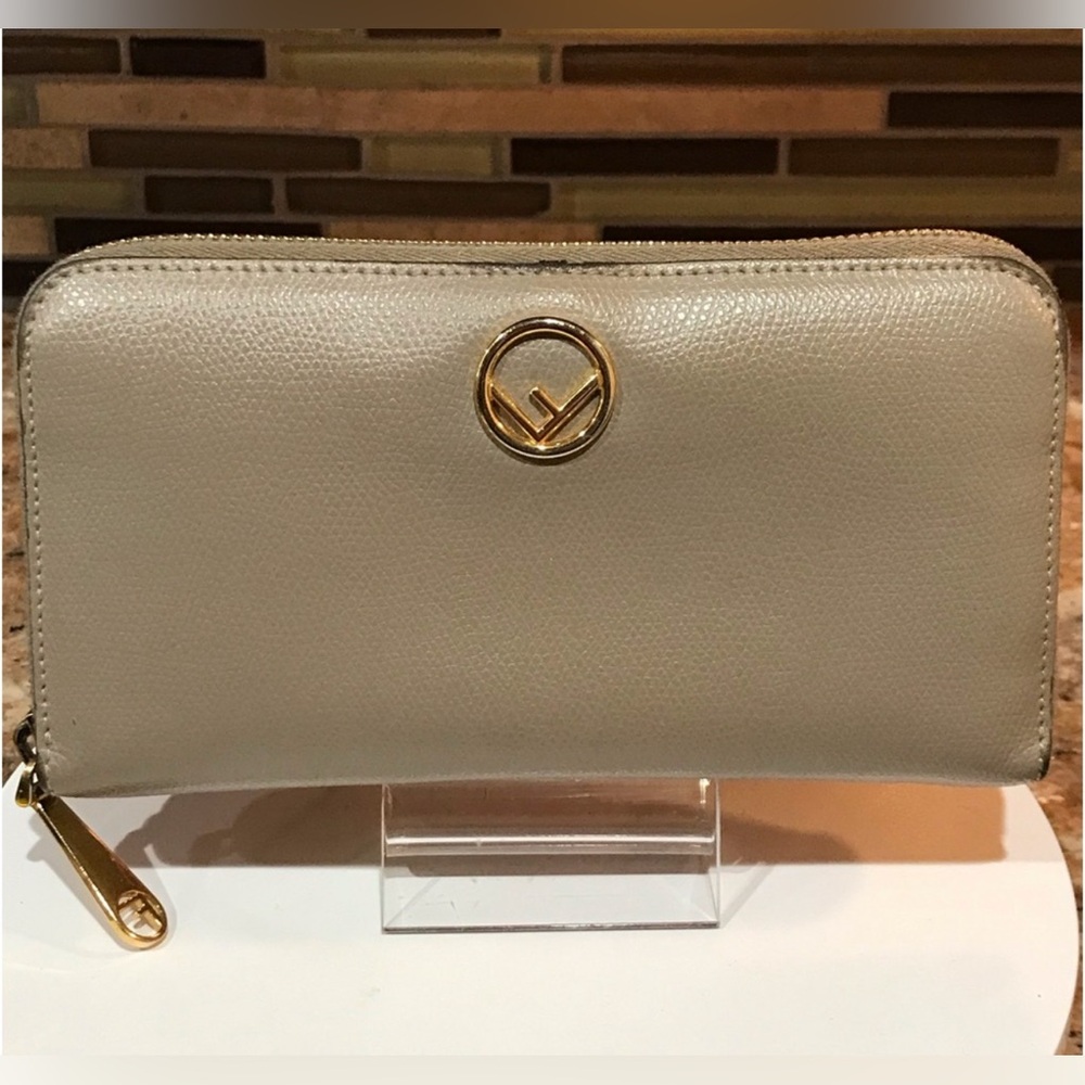 Fendi Wallet with Gold Accents
